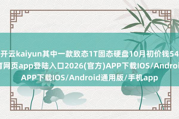 开云kaiyun其中一款致态1T固态硬盘10月初价钱540元傍边-kai云体育网页app登陆入口2026(官方)APP下载IOS/Android通用版/手机app